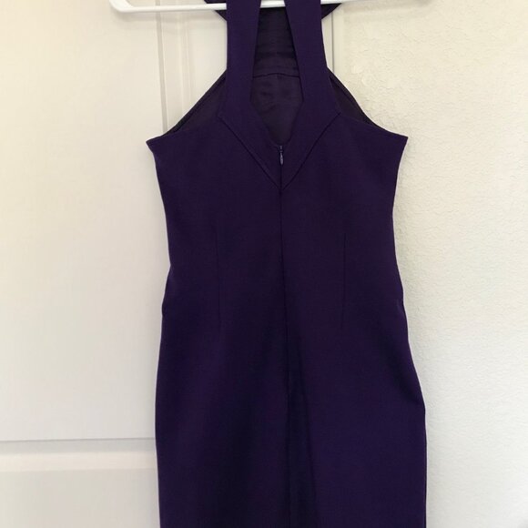 SMALL Short Mini Trina Turk Circular Neckline Purple Cocktail Evening Dress - Picture 5 of 10